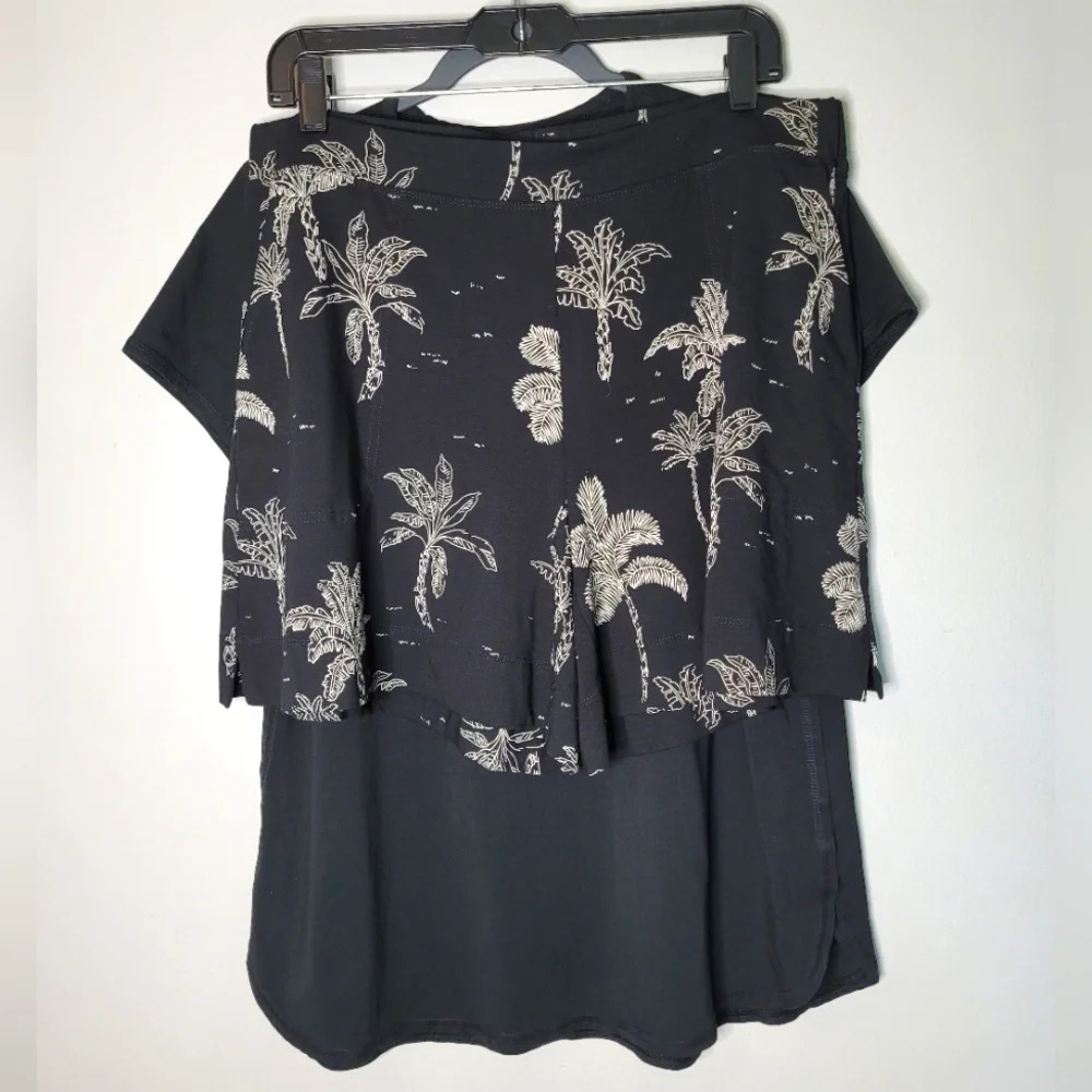 J. JILL 2pc lot Fit progress shirttail Pima cotton Tee, Wearever Shorts, size M